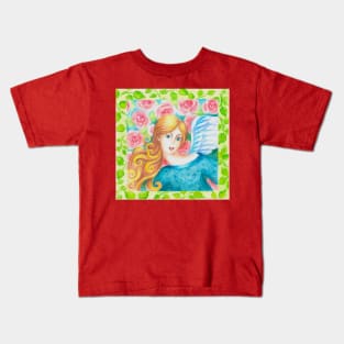 Angel Watercolor Painting Kids T-Shirt